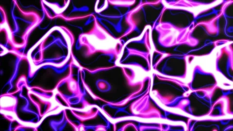 Neon abstract organic shape background. Seamless looping video Stock Footage 232987910