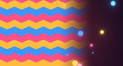 Neon abstract pattern on dark background Stock Illustration