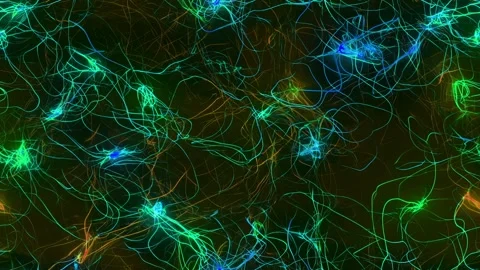 Neon Abstract Psychedelic Seamless Loop with Futuristic Glowing Motion Stock Footage 315383203