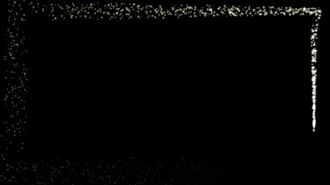 Neon abstract rectangle shape glowing line animation. Stock Footage 321446187