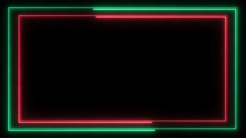 Neon abstract rectangle shape line animation. Stock Footage 282589477