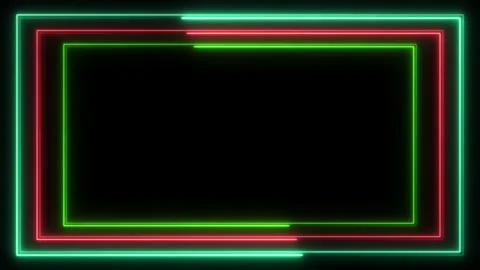 Neon abstract rectangle shape line animation. Stock Footage 282589567