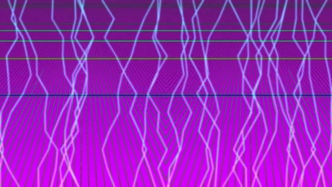 Neon abstract tech wave pattern with glowing digital data flow animation Stock Footage 336267376