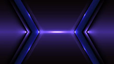 Neon abstract technology geometric backdrop featuring sharp violet light be.. Stock Illustration