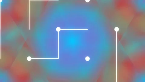 Neon abstract technology interface background for futuristic data flow anim.. Stock Footage 336504361