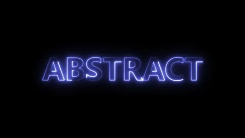 Neon Abstract Text Glowing Blue on Black Background Futuristic Digital Art .. Video stock 338371767