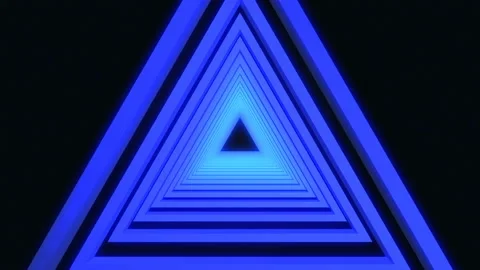 Neon abstract triangular tunnel. background Stock Footage 120020654