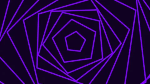 Neon Abstract Vortex Pattern: Glowing Geometric Spiral Background Design Stock Footage 342093117