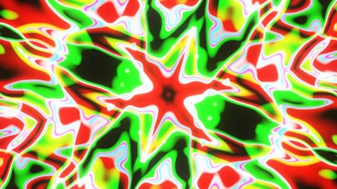 Neon abstraction patterns of rays and lines. Colored multi-layered ornaments for Stock Footage 247001065