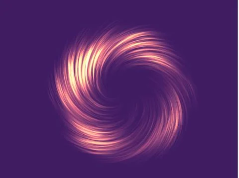 Neon abstraction, twisted in a spiral. Vector element, editable color. Modern Stock Illustration