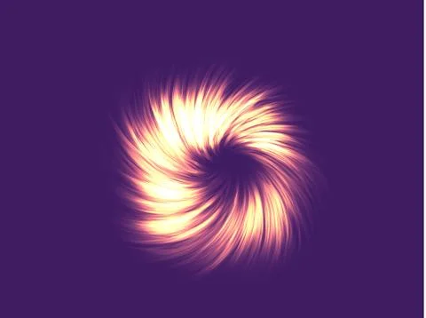 Neon abstraction, twisted in a spiral. Vector element, editable color. Modern Stock Illustration