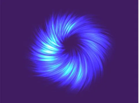Neon abstraction, twisted in a spiral. Vector element, editable color. Modern Stock Illustration