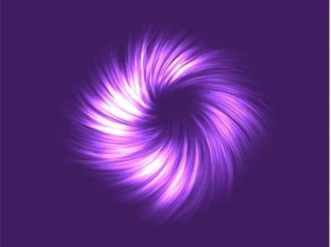 Neon abstraction, twisted in a spiral. Vector element, editable color. Modern Illustrazione stock