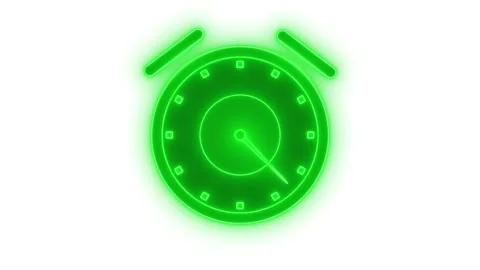 Neon Alarm Clock Countdown Timer with Modern Animation Stock Footage 308046018