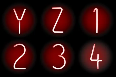 Neon alphabet Stock-Illustration