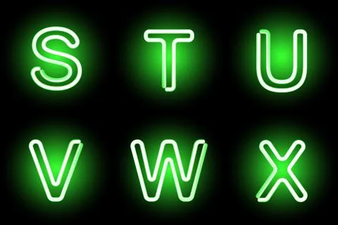 Neon alphabet Stock-Illustration