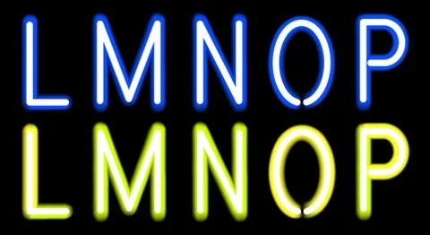 Neon alphabet Stock Illustration