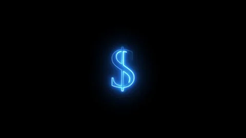 Neon American Samoa is the US Dollar icon animated video Stock Footage 294532238