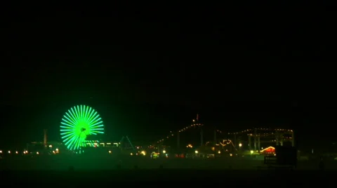 Neon Amusement Park Stock Footage 283397
