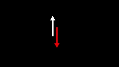 Neon up and down two arrow icon animated video Stock Footage 290915011