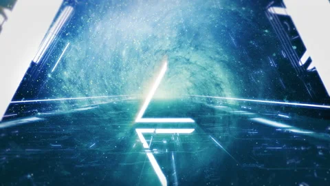 Neon and Nebula Background Loop Stock Footage 158793760