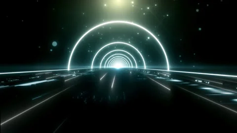 Neon and Nebula Background Loop Stock Footage 297941868