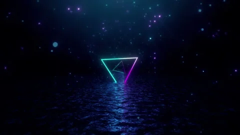 Neon and Nebula Background Loop Stock Footage 301778693