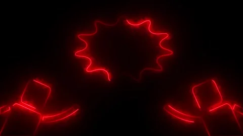 Neon Animated Chat Icon with Two Men Talking Video stock 311118778