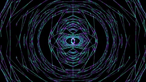 Neon animated circular looped background for the VJ Stock Footage 205088662