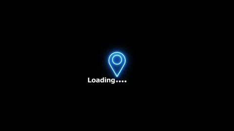 Neon Animated Location Icon. Gps Navigator Pin icon animation. Neon locatio.. Stock Footage 293486325