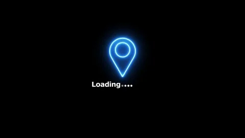 Neon Animated Location Icon. Gps Navigator Pin icon animation. Neon locatio.. Stock Footage 293486326