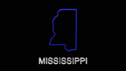 Neon animated map showing the state of Minnesota from the united state of Stock Footage 150763043