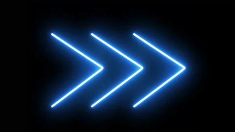 Neon animation arrows. Stock Footage 142685952
