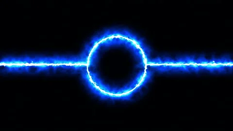 Neon animation of a circle with lines. Stock Footage 184622259