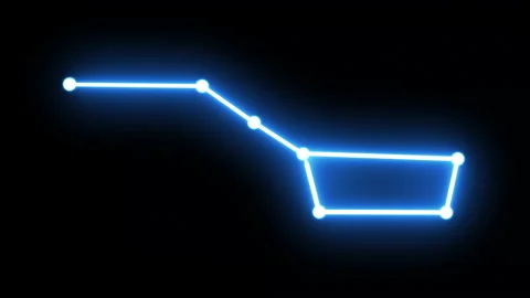 Neon animation of a constellation. Stock Footage 166363628