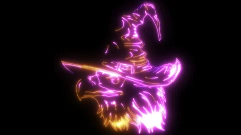 Neon animation of Eagle Head Stock Footage 275252287