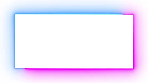 Neon animation of frame on white background Stock Footage 300256493