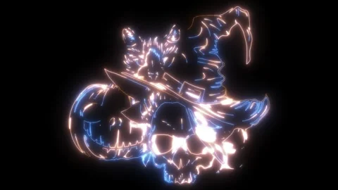 Neon animation of halloween set Stock Footage 275255996