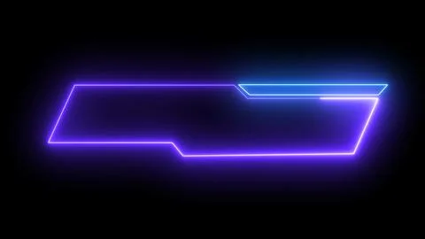 Neon animation lower third. Smooth movement animation of the neon lower thi.. Stock Illustration