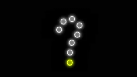 Neon animation of question mark and light bulb. Stock Footage 143319260