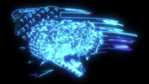 Neon animation of snake head Video stock 275333636
