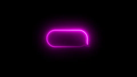 Neon animation of text balloons clip art Stock Footage 282298545