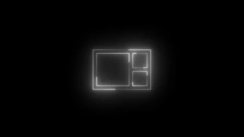 Neon Apps icon glowing black background animation 動画素材 289438001