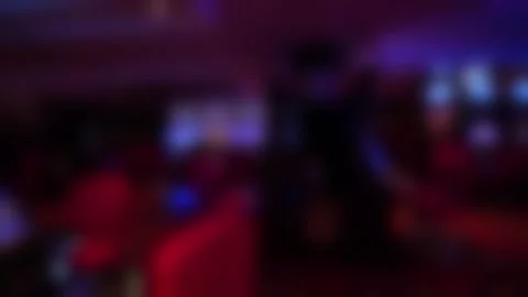 Neon arcade lights with smooth horizontal pan motion scene Video stock 332511186