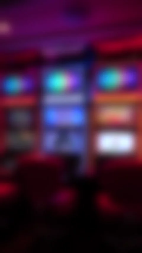 Neon arcade lights with smooth horizontal pan motion scene 库存影片 332511234