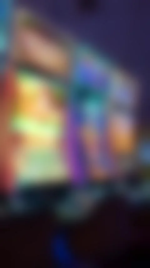 Neon arcade lights with smooth horizontal pan motion scene Video stock 332511537