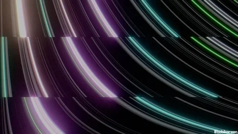 Neon Arcs: Cinematic Light Trails, Abstract Motion, Futuristic Glow Stock Footage 302406871