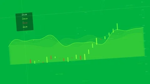 Neon area chart updating as cursor appearing, moving, tracing overlay, showing Stock Footage 333907361