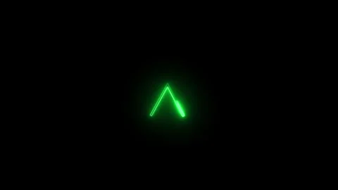 Neon Up Arrow with alpha Icon Animated Video Stock Footage 291690905