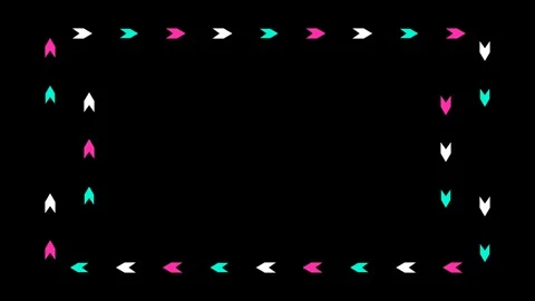 Neon Arrow Border Motion Background Graphic Animation Featuring Colorful Ch.. Stock Footage 348205032